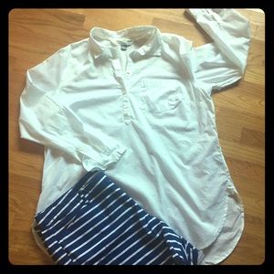 Crisp white cotton tunic